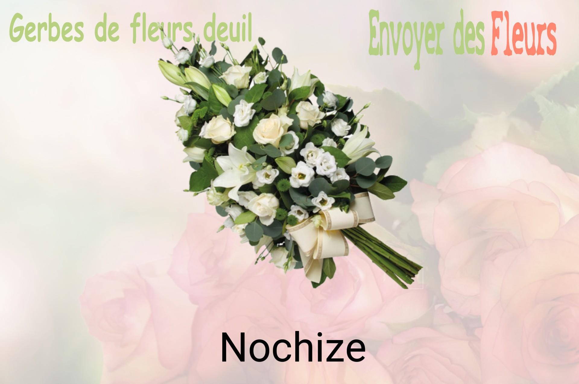 Gerbe de fleurs de deuil livrée à Nochize